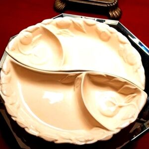 California Pottery Fish Plate Set   [2 ]  White‎ 12 Lx6 W